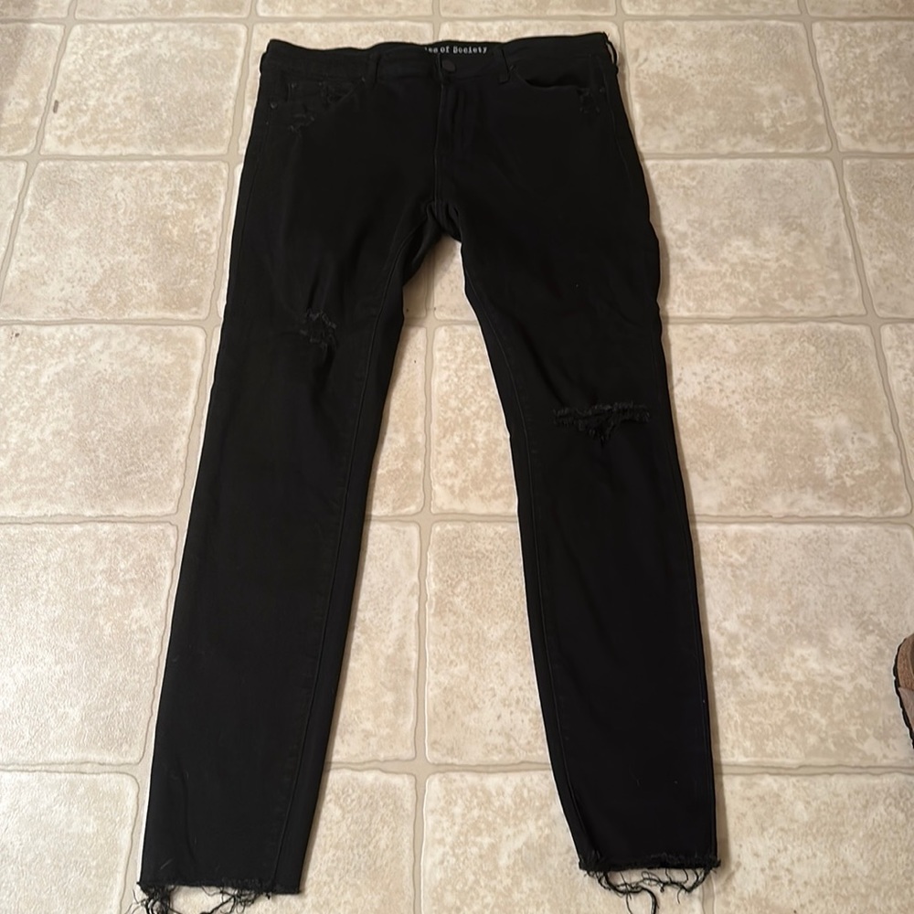 Articles of Society black distressed skinny jeans